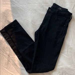 AG The Farrah High Rise Black Skinny Jeans sz 27